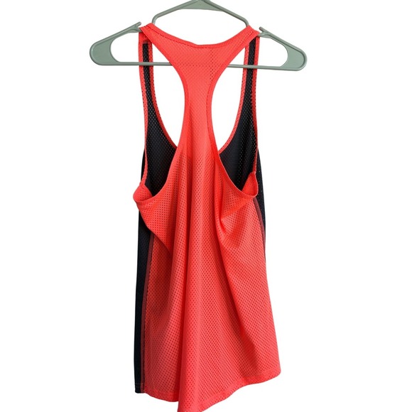 Under Armour Tank Top Racerback Neon Coral Gray Athletic Sleeveless medium - Picture 4 of 4